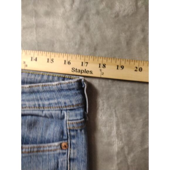 Levi's 545 Low Boot Cut Blue Jeans Women's 12M Medium Wash Altered Hem - Picture 9 of 10